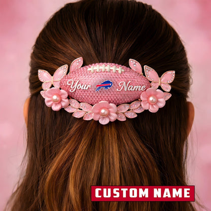 Premium NFL x Buffalo Bills Personalized Women's Hair Pin - Valentine Edition NDT LVH
