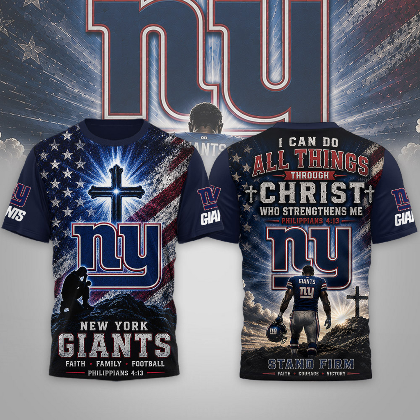 Premium NFL x NYG Faith Family 3D Shirt