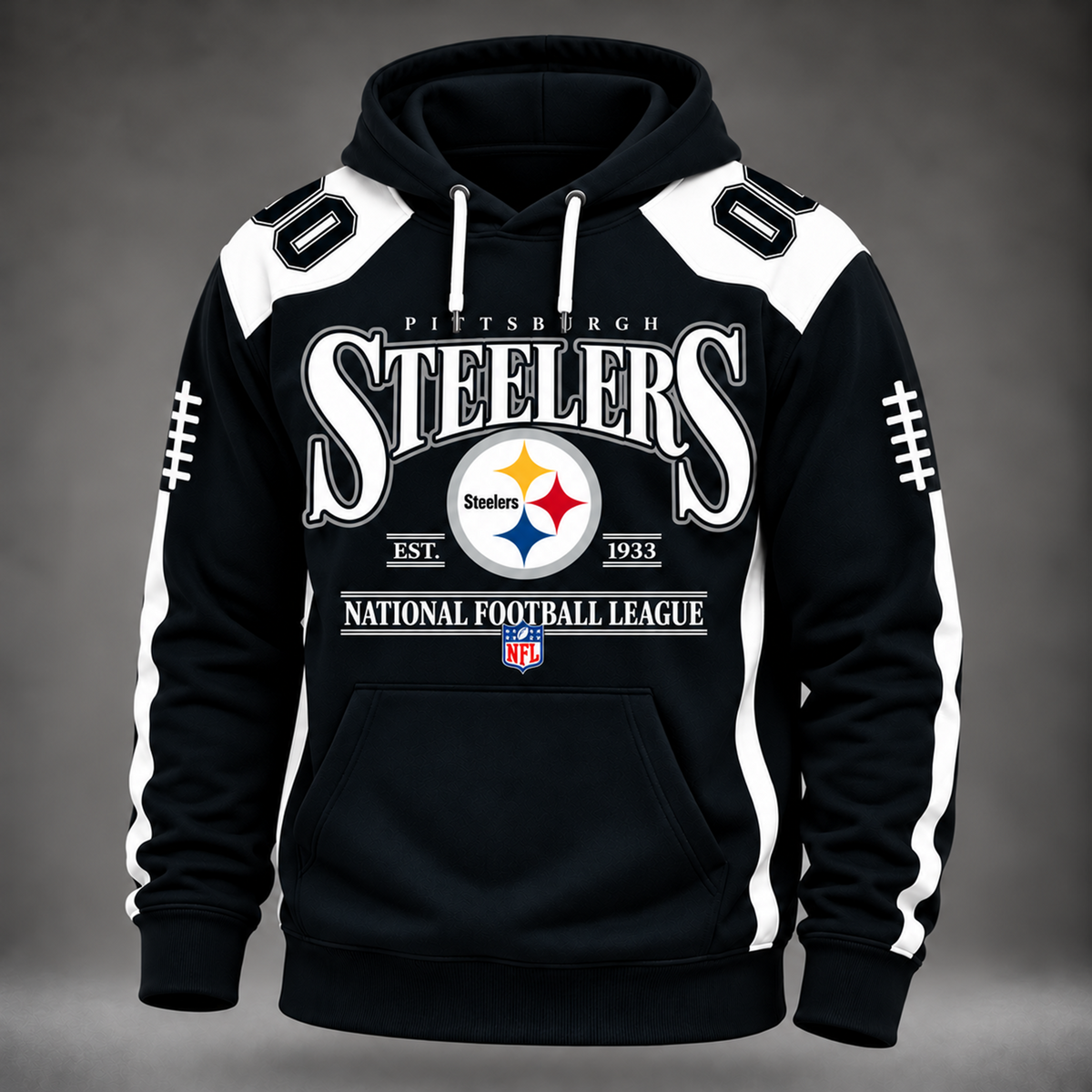 Premium NFL x PIT Custom Number Hoodie