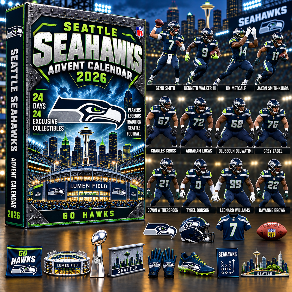 Premium NFL x SEA 24 Days Legend Advent Calendar