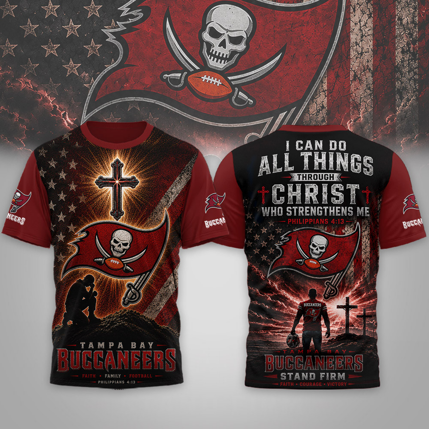 Premium NFL x TB Faith Family 3D Shirt