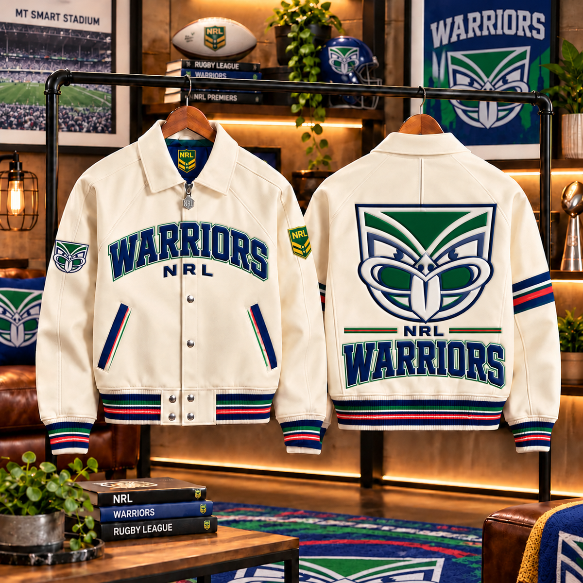 Premium NRL WAR LETTERMAN JACKET