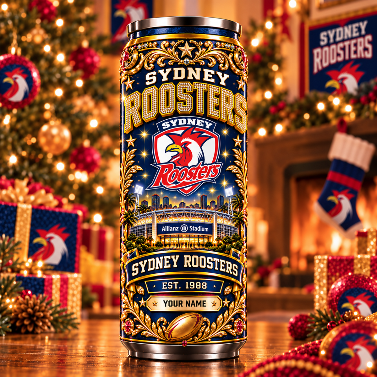 Premium NRL x SR Personalized Name Can Tumbler