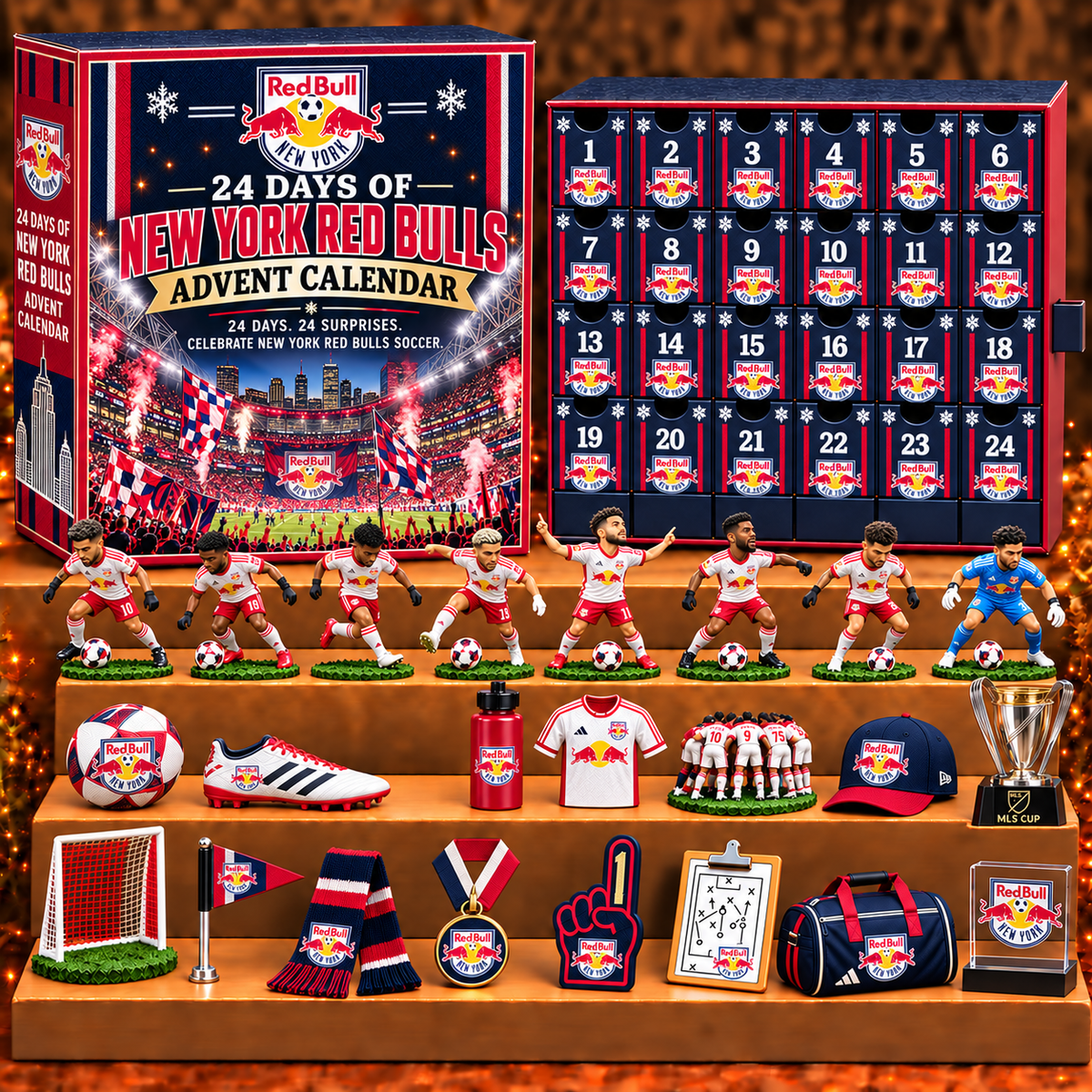 RBNY x MLS Personalized 24 Days Of Soccer Calendar Blink Box
