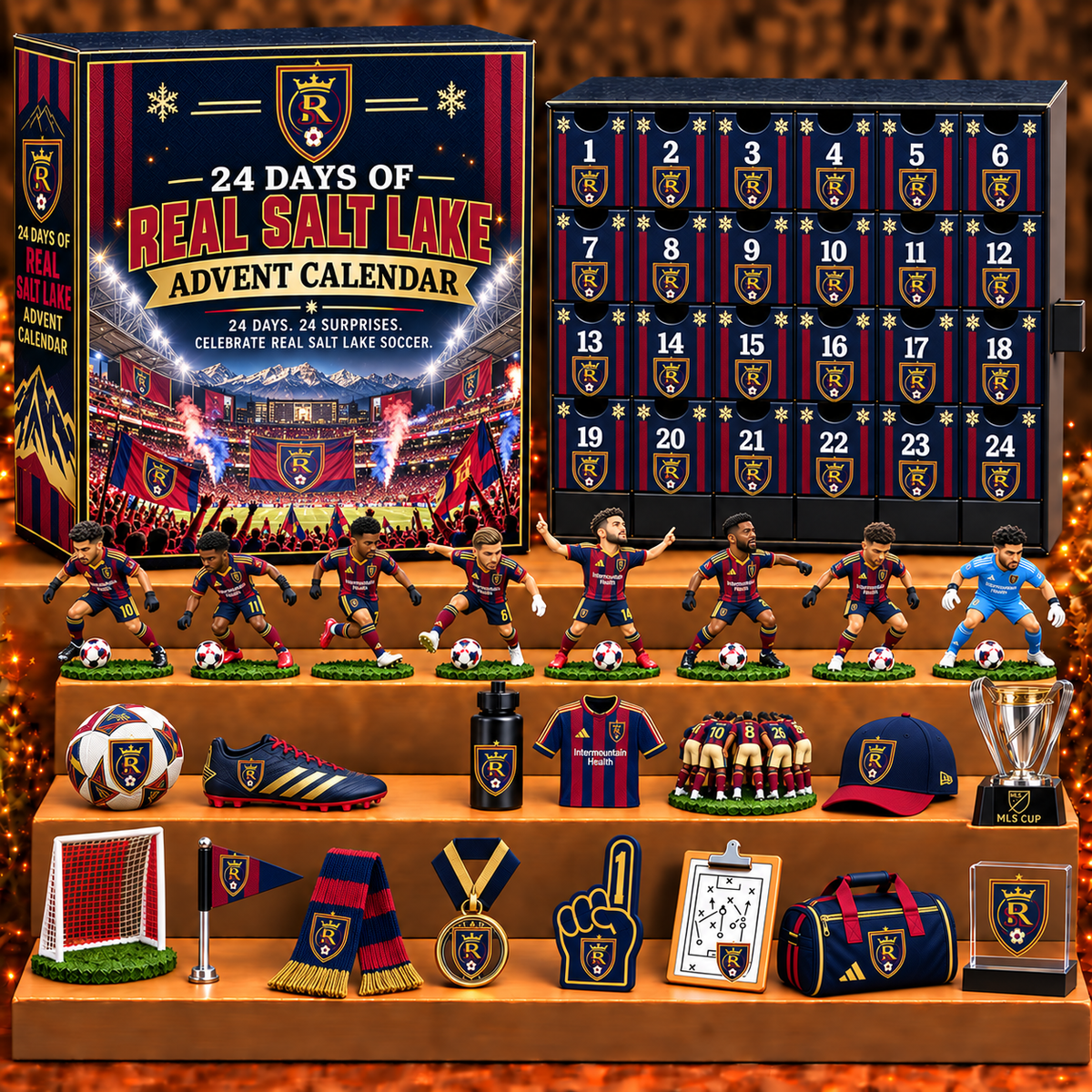 RSL x MLS Personalized 24 Days Of Soccer Calendar Blink Box