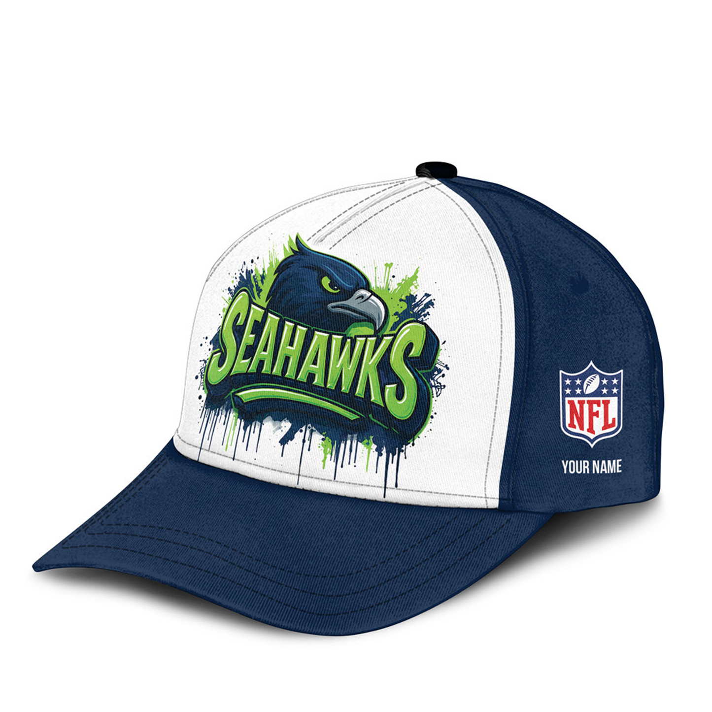 SEA x NFL Premium Custom Graffiti Team Cap