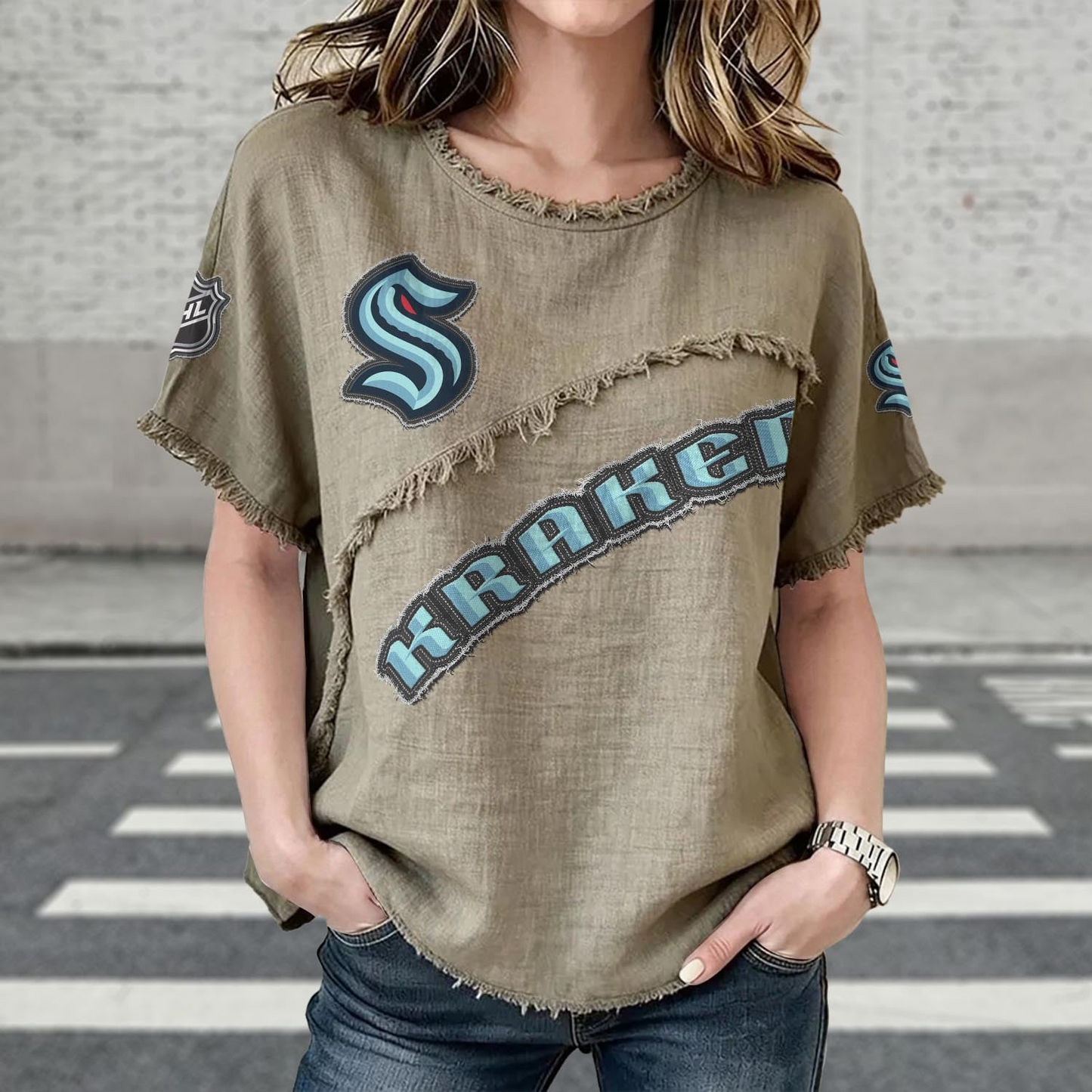 SEA x NHL Women’???s Vintage O-Neck 2905 DatND DVT