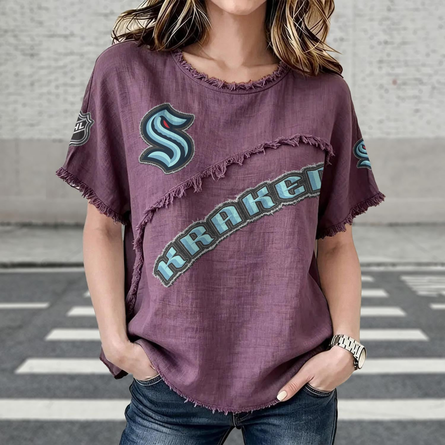 SEA x NHL Women’???s Vintage O-Neck 2905 DatND DVT