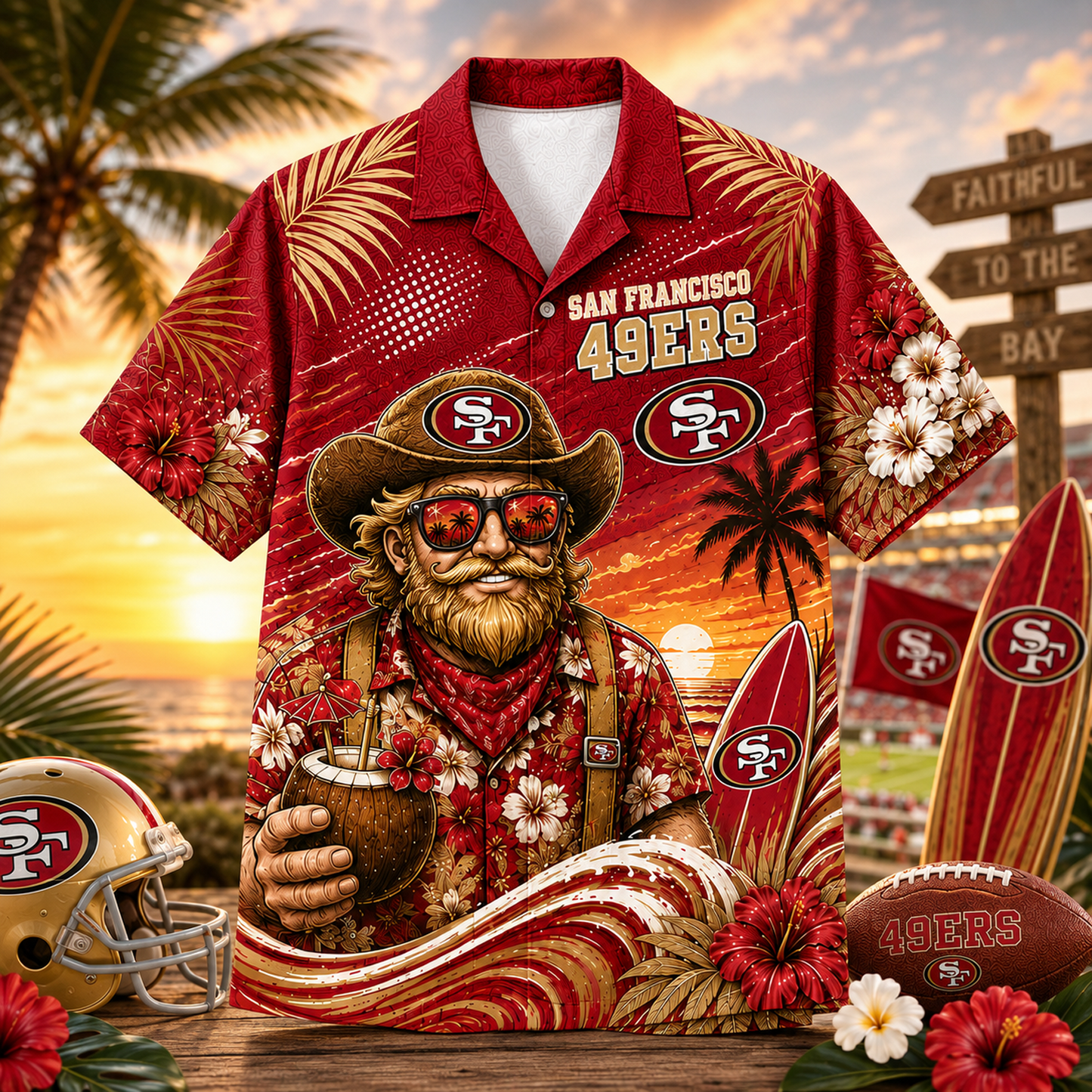 SF x NFL Premium Beach Vibes Hawaiian Shirt