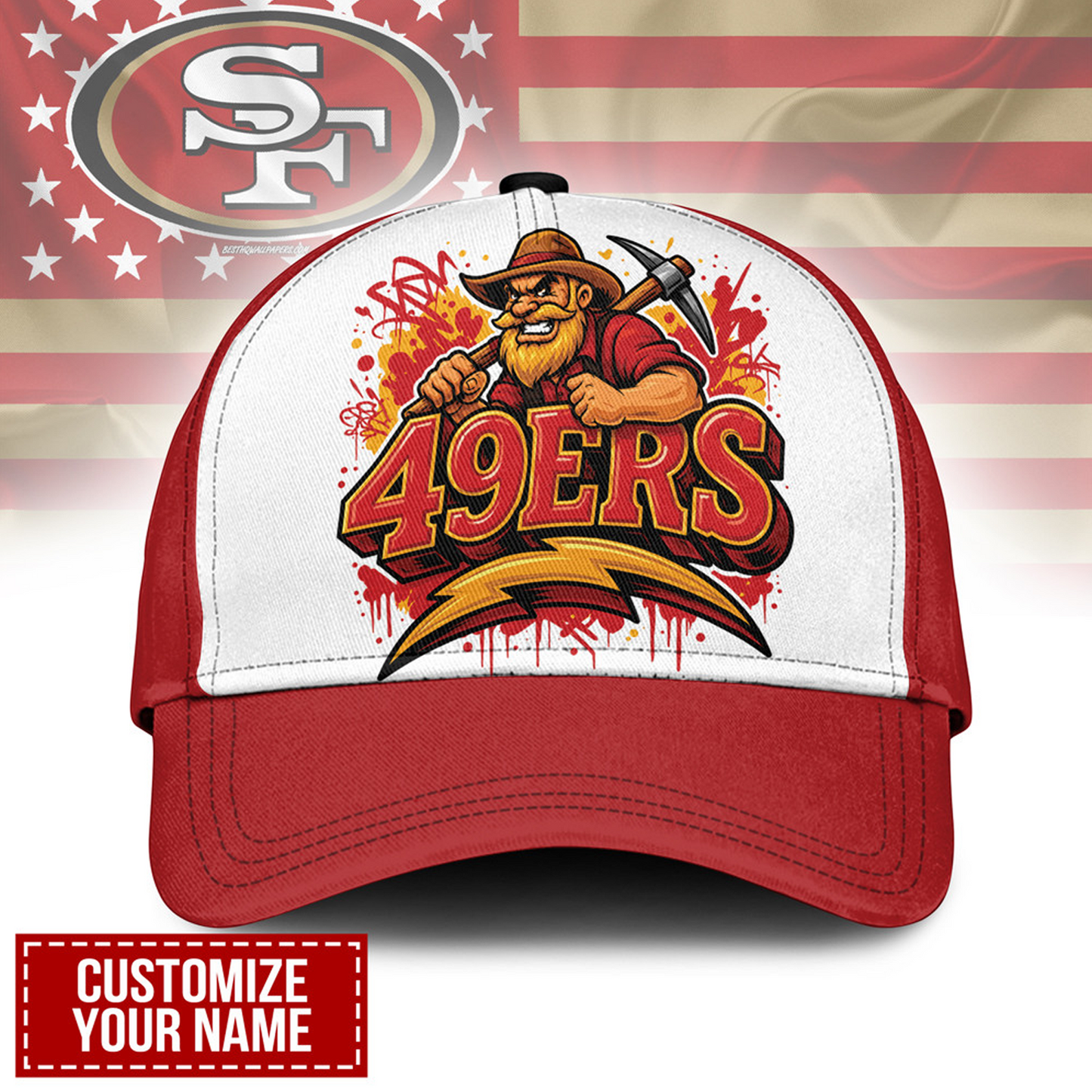 SF x NFL Premium Custom Graffiti Team Cap