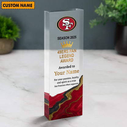 SF49 NFL Personalized Acrylic Award Plaque Funny Christmas Gift For Family