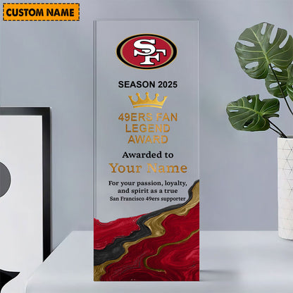 SF49 NFL Personalized Acrylic Award Plaque Funny Christmas Gift For Family