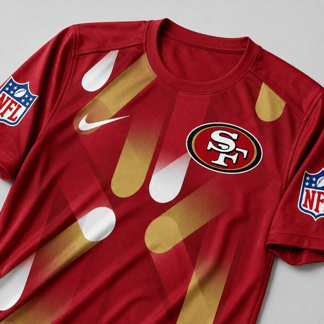 SF49 Premium NFL All-Over Print Performance T-Shirt