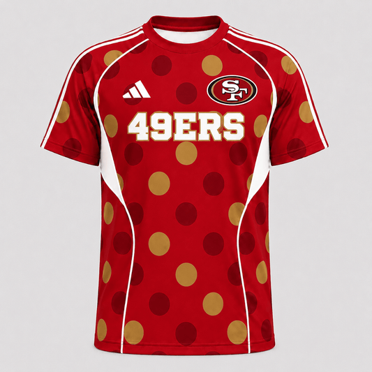 SF49 Premium NFL Game Day Polka Dot Sports Jersey Shirt