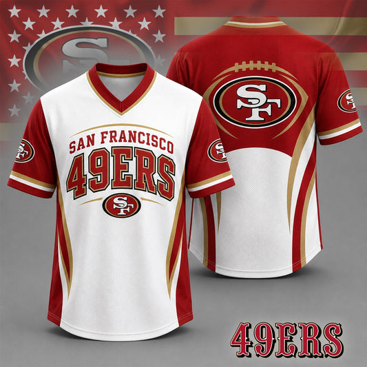 SF49 Premium NFL Team Spirit V-Neck Jersey