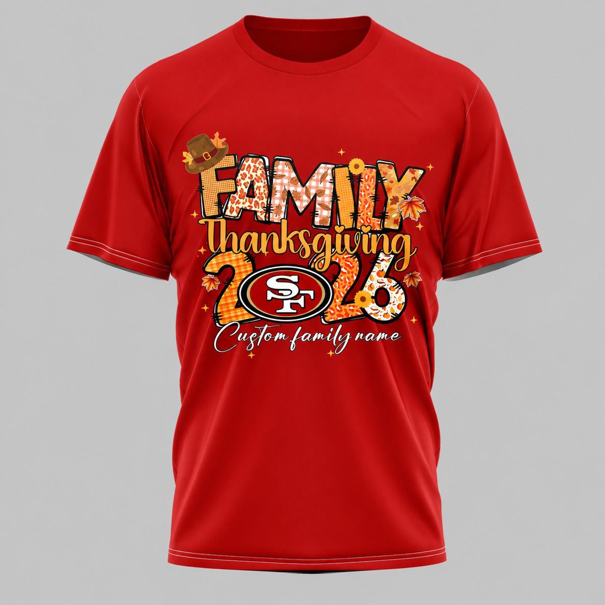 SF49 x NFL Thanksgiving 3D Shirt