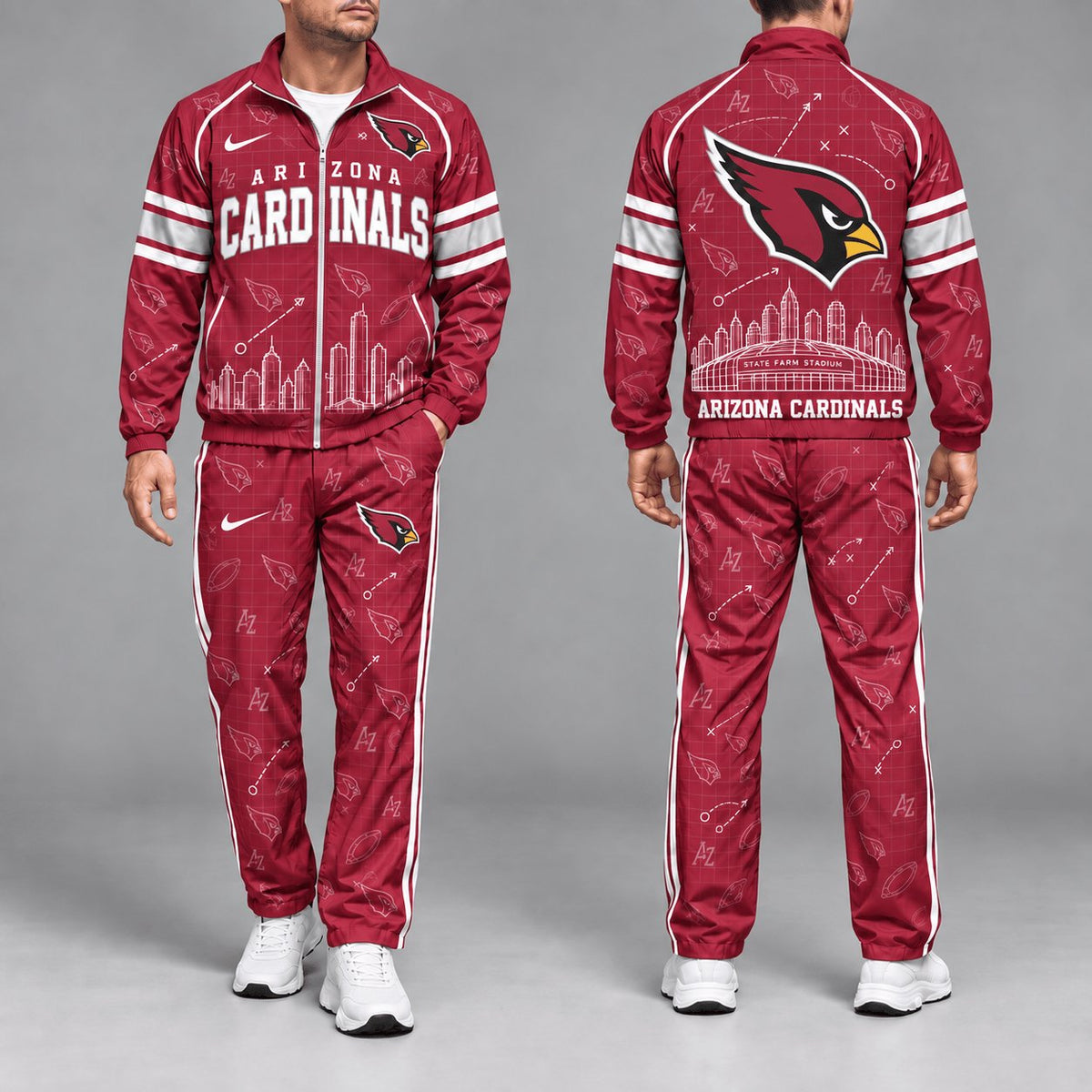 SIGNATURE NFL X ARI EXCLUSVIE Game Day Windbreaker Tracksuit Set For Men