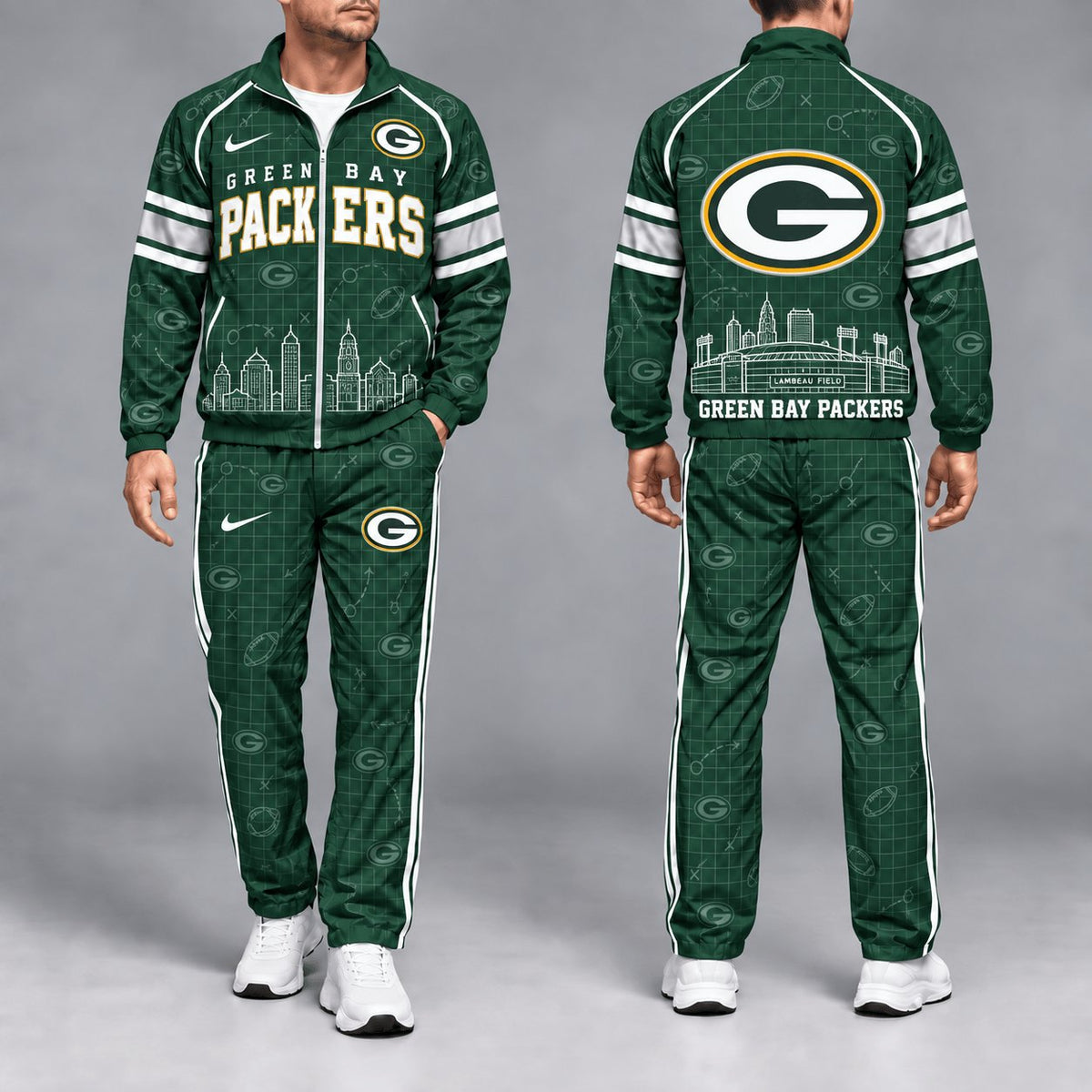 SIGNATURE NFL X GB EXCLUSVIE Game Day Windbreaker Tracksuit Set For Men
