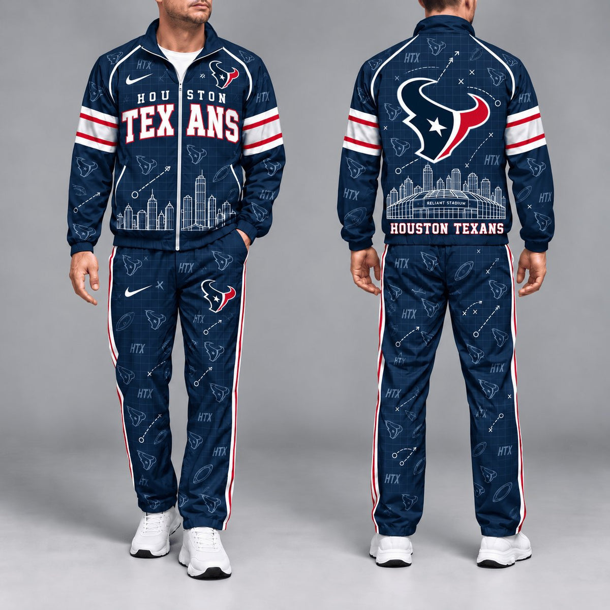 SIGNATURE NFL X HOU EXCLUSVIE Game Day Windbreaker Tracksuit Set For Men