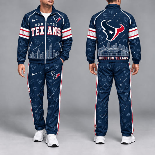 SIGNATURE NFL X HOU EXCLUSVIE Game Day Windbreaker Tracksuit Set For Men