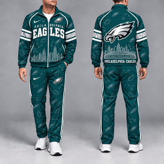 SIGNATURE NFL X PHI EXCLUSVIE Game Day Windbreaker Tracksuit Set For Men