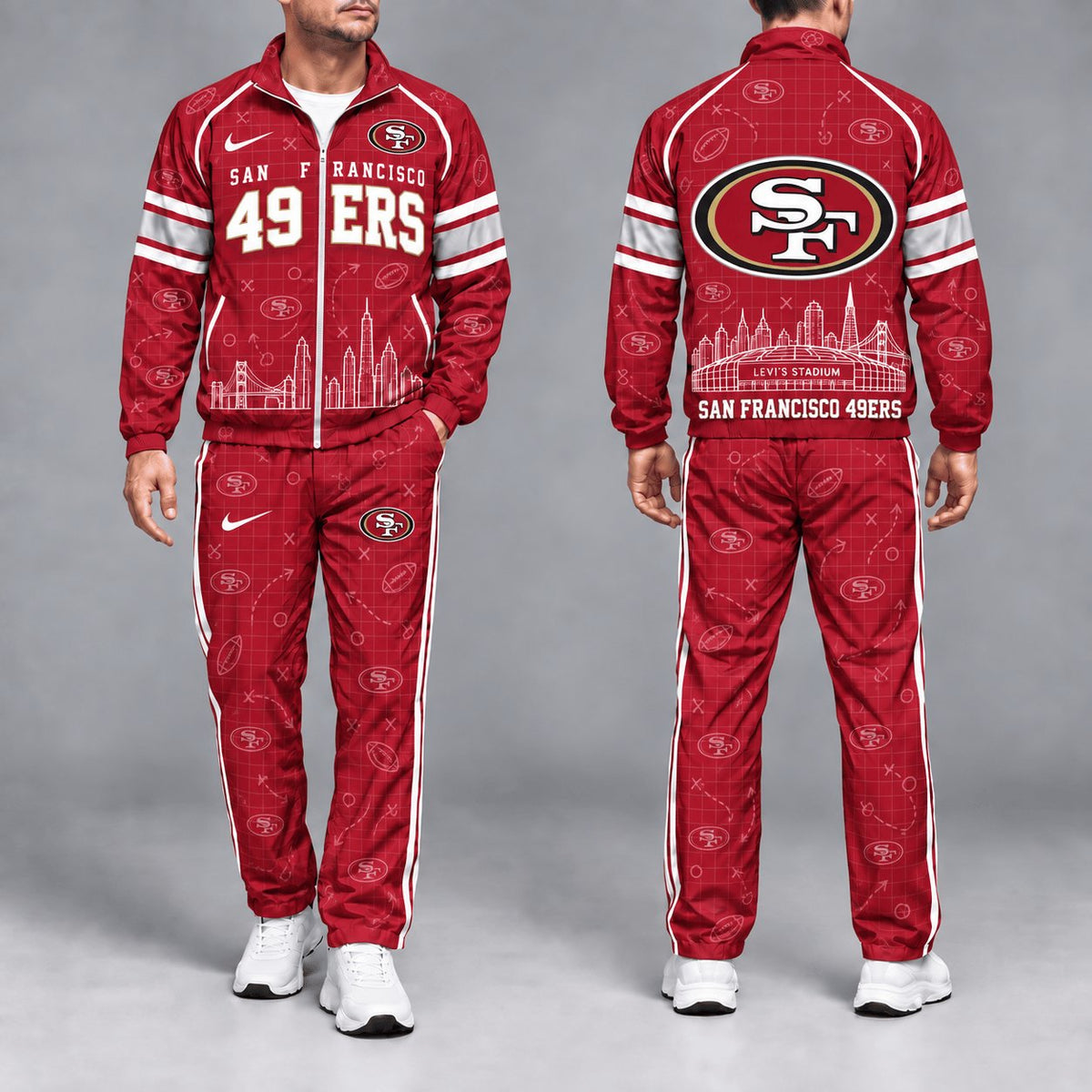 SIGNATURE NFL X SF EXCLUSVIE Game Day Windbreaker Tracksuit Set For Men