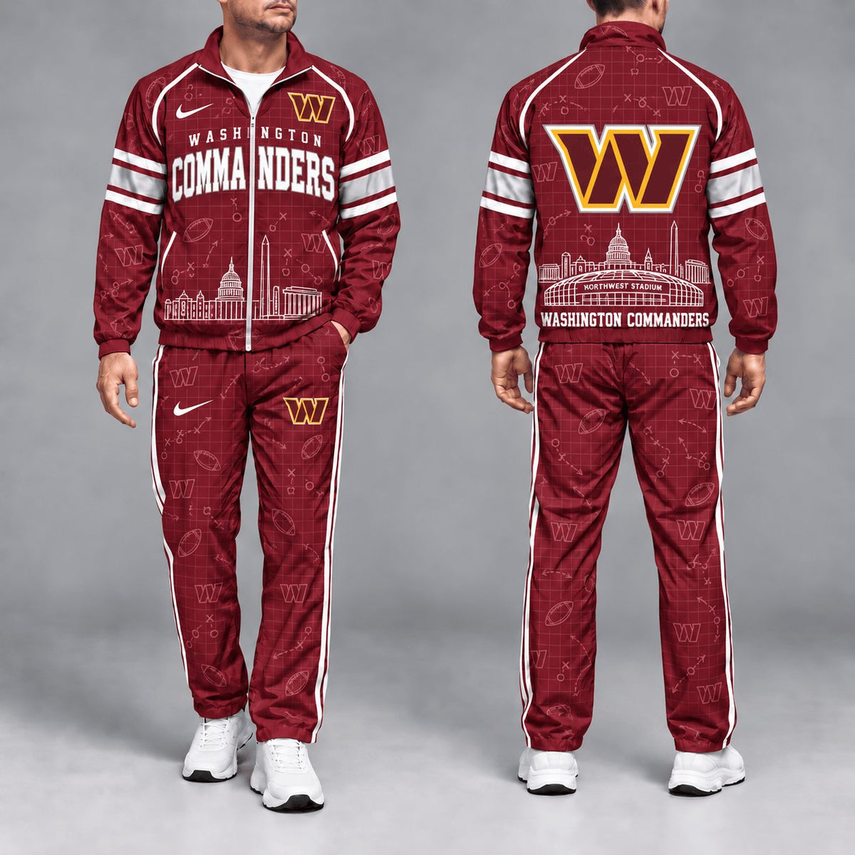 SIGNATURE NFL X WAS EXCLUSVIE Game Day Windbreaker Tracksuit Set For Men