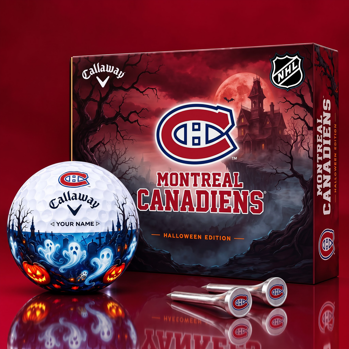SIGNATURE NHL X MC DELUXE PERSONALIZED HALLOWEEN HORROR FAIRWAY V6 GOLF BALL COLLECTION