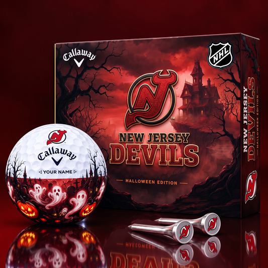 SIGNATURE NHL X NJD DELUXE PERSONALIZED HALLOWEEN HORROR FAIRWAY V6 GOLF BALL COLLECTION