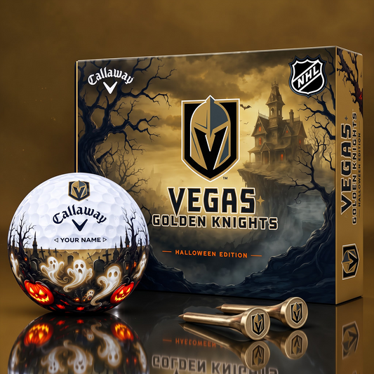 SIGNATURE NHL X VGK DELUXE PERSONALIZED HALLOWEEN HORROR FAIRWAY V6 GOLF BALL COLLECTION