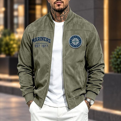 SM x MLB Suede Bomber Jacket