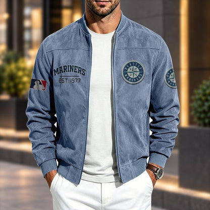 SM x MLB Suede Bomber Jacket