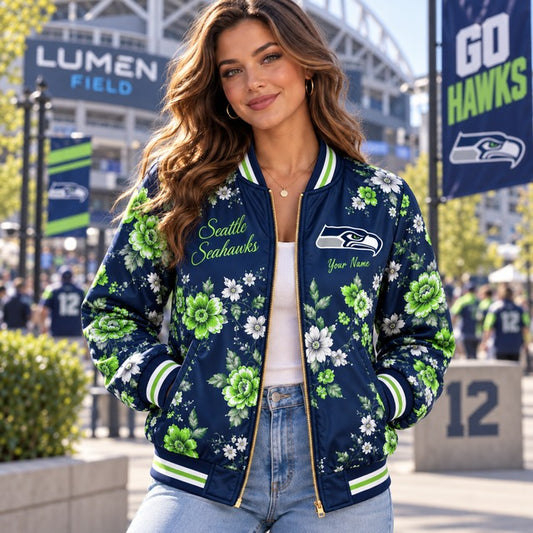 SS NFL Baseball Jacket Custom Name For Fan