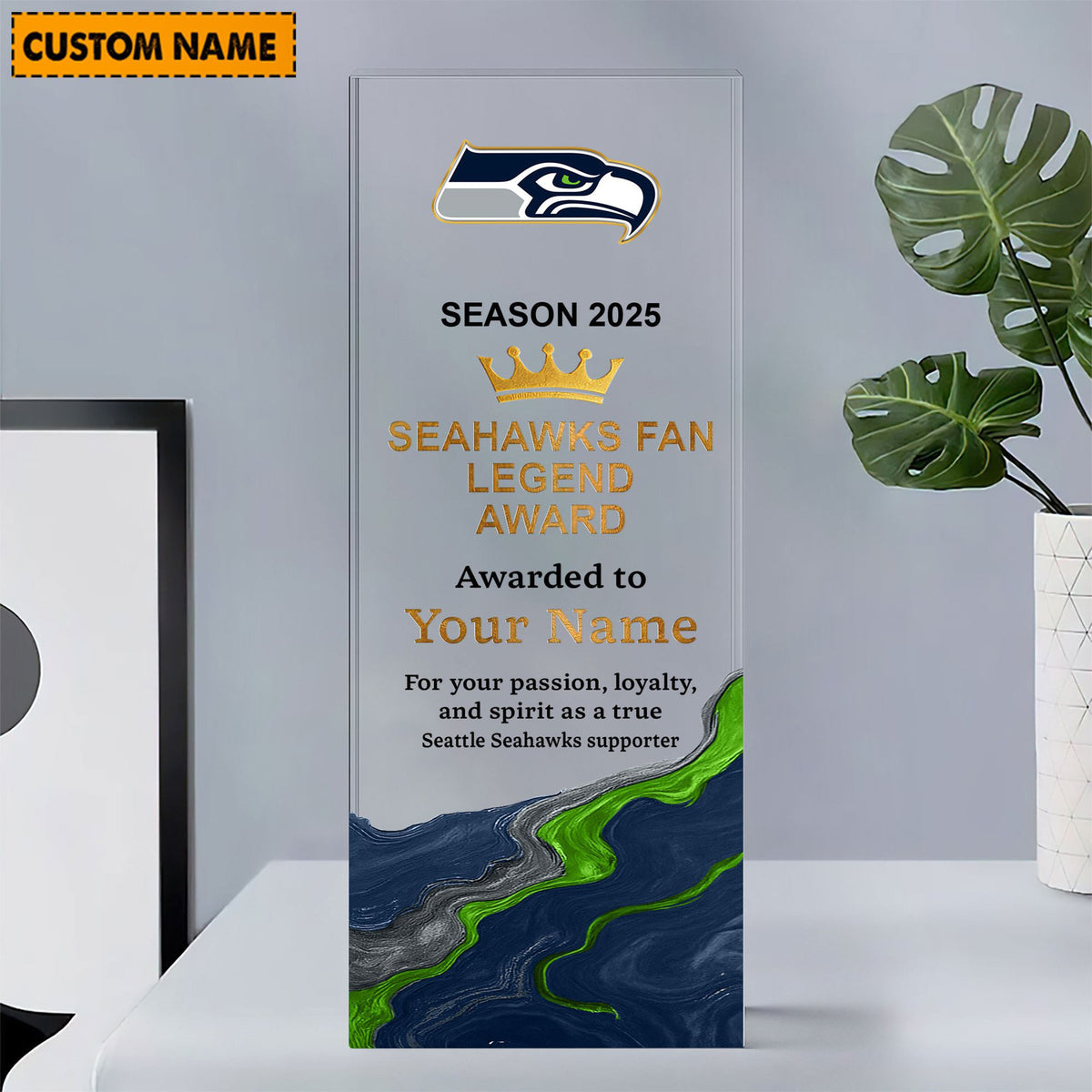 SS NFL Personalized Acrylic Award Plaque Funny Christmas Gift For Family