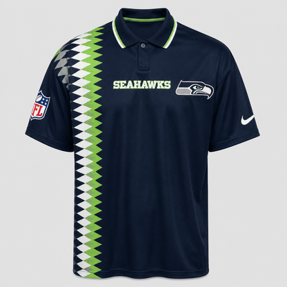 SS Premium NFL Men’s Sporty Zigzag Stripe Polo Shirt