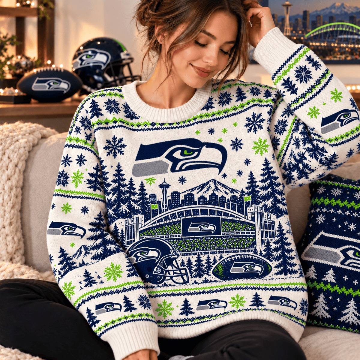 SS x NFL Ugly Sweater For Fan