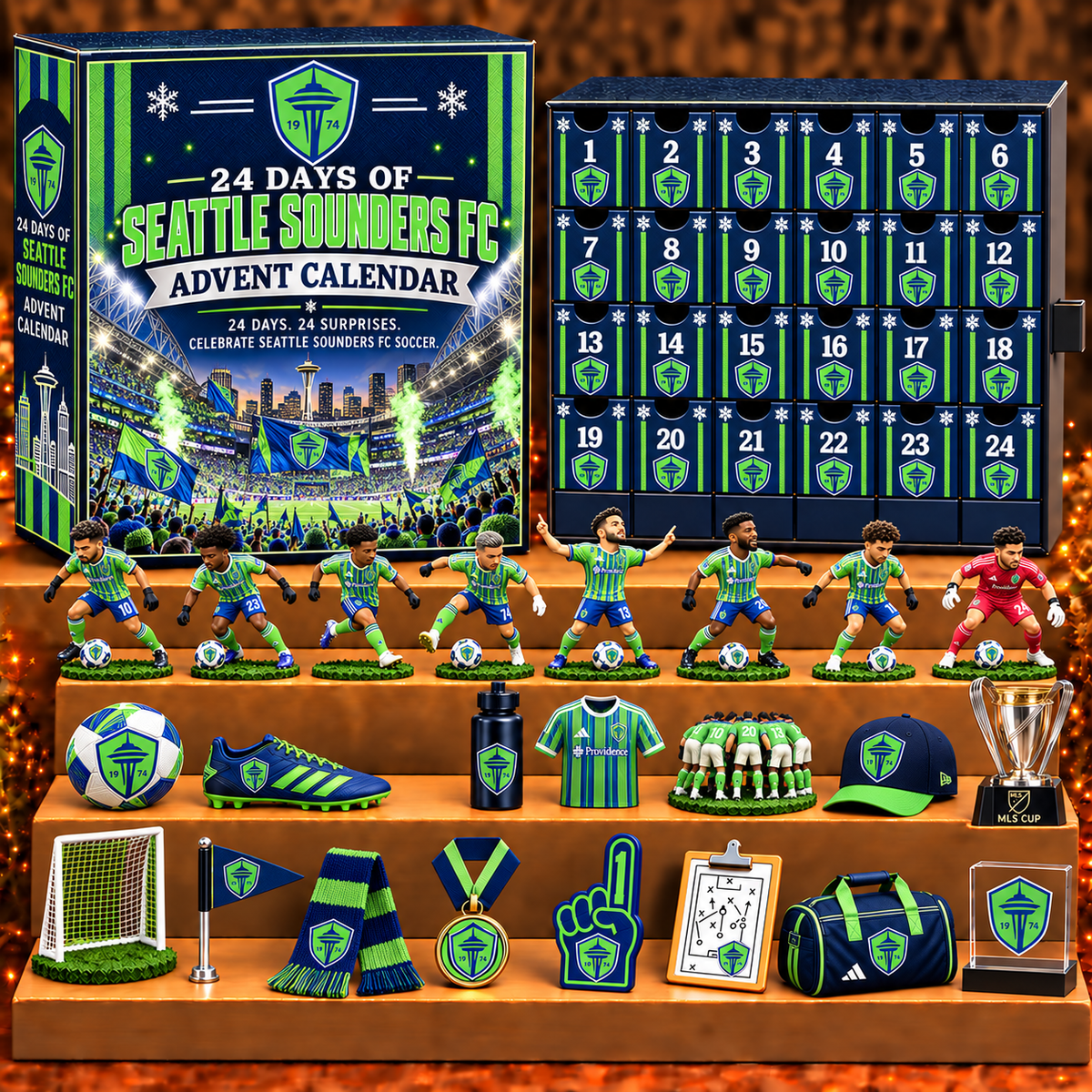 SSFC x MLS Personalized 24 Days Of Soccer Calendar Blink Box