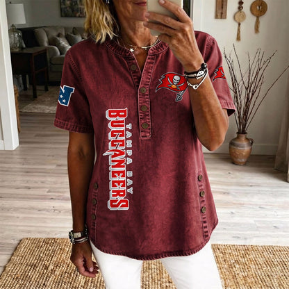 TB x NFL Women’???s Denim Casual Tops DATND LBN 190526