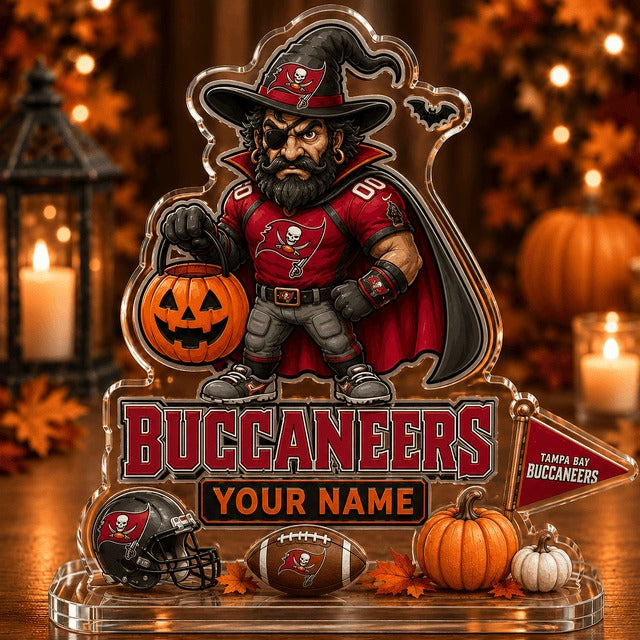 TBB NFL Halloween Acrylic Block Plaque Personalized Gift For Fan