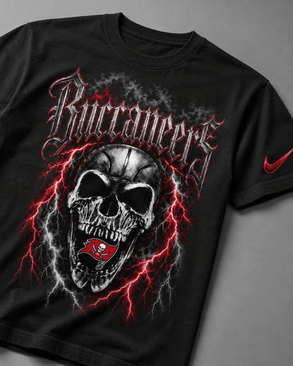 TBB Premium NFL Premium Skull Lightning Graphic T-Shirt