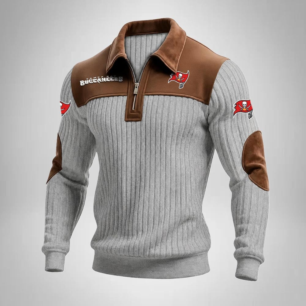 TBB x NFL Men‘s Suede Zip-up Polo Shirt