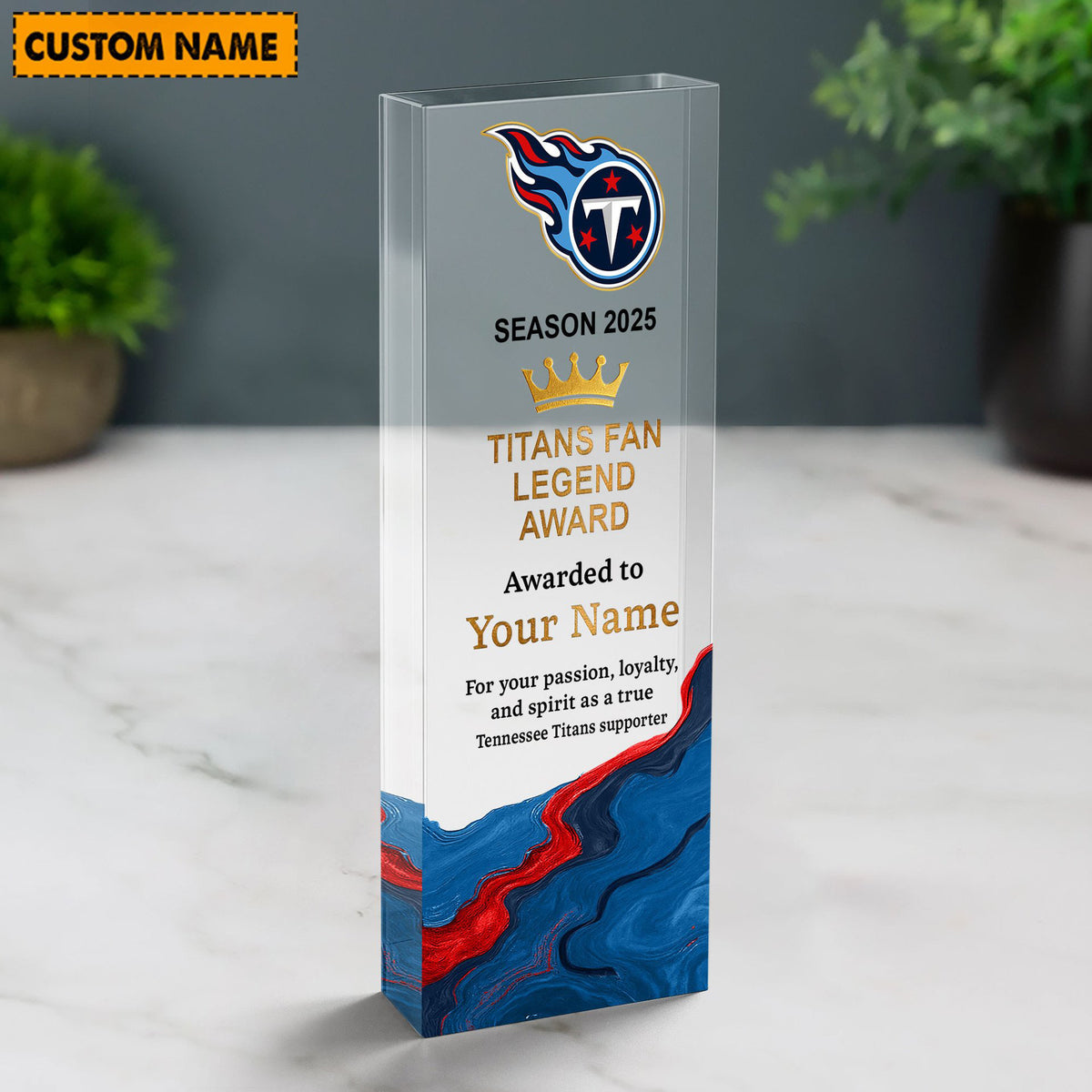 TT NFL Personalized Acrylic Award Plaque Funny Christmas Gift For Family