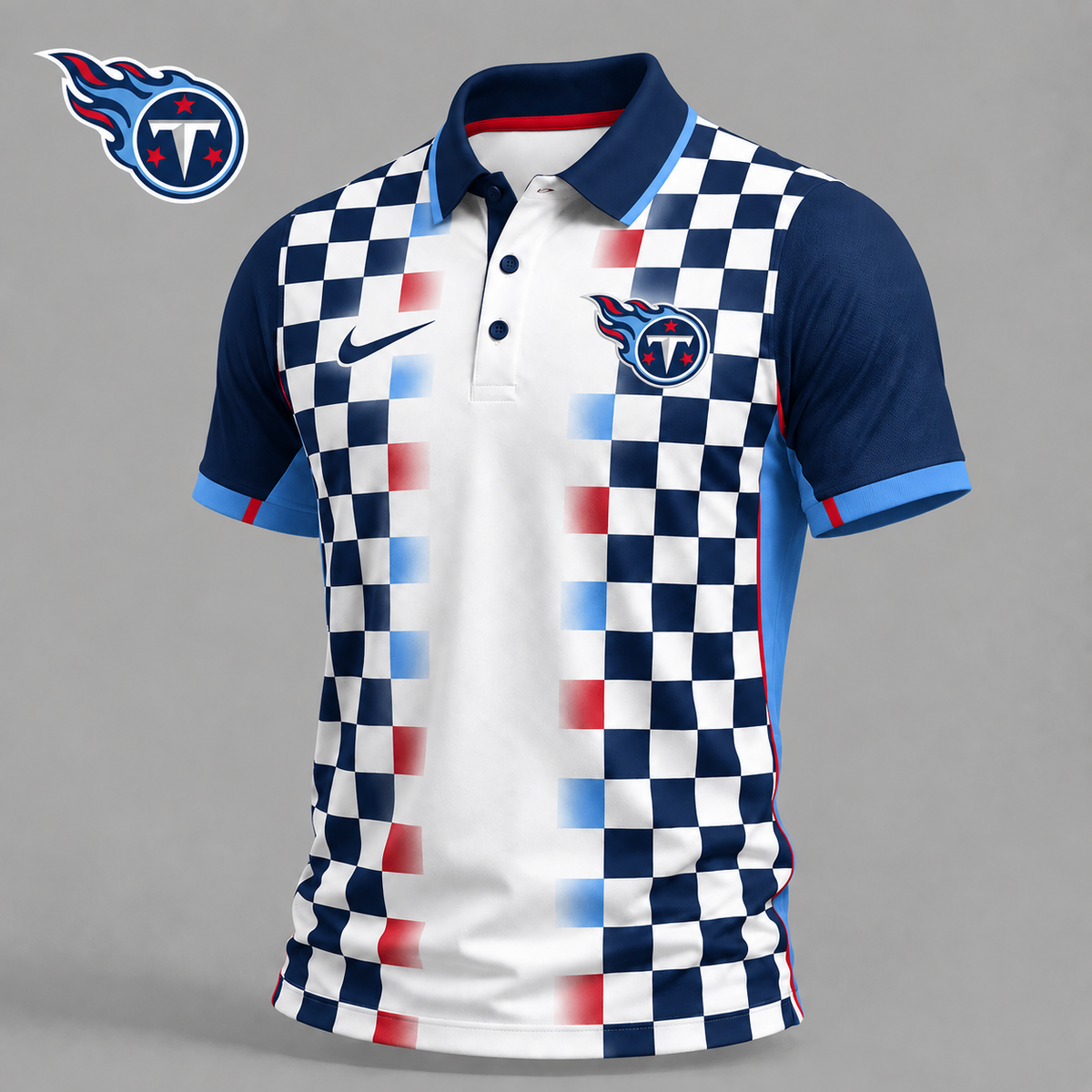 TT Premium NFL Checkered Fade Polo Shirt