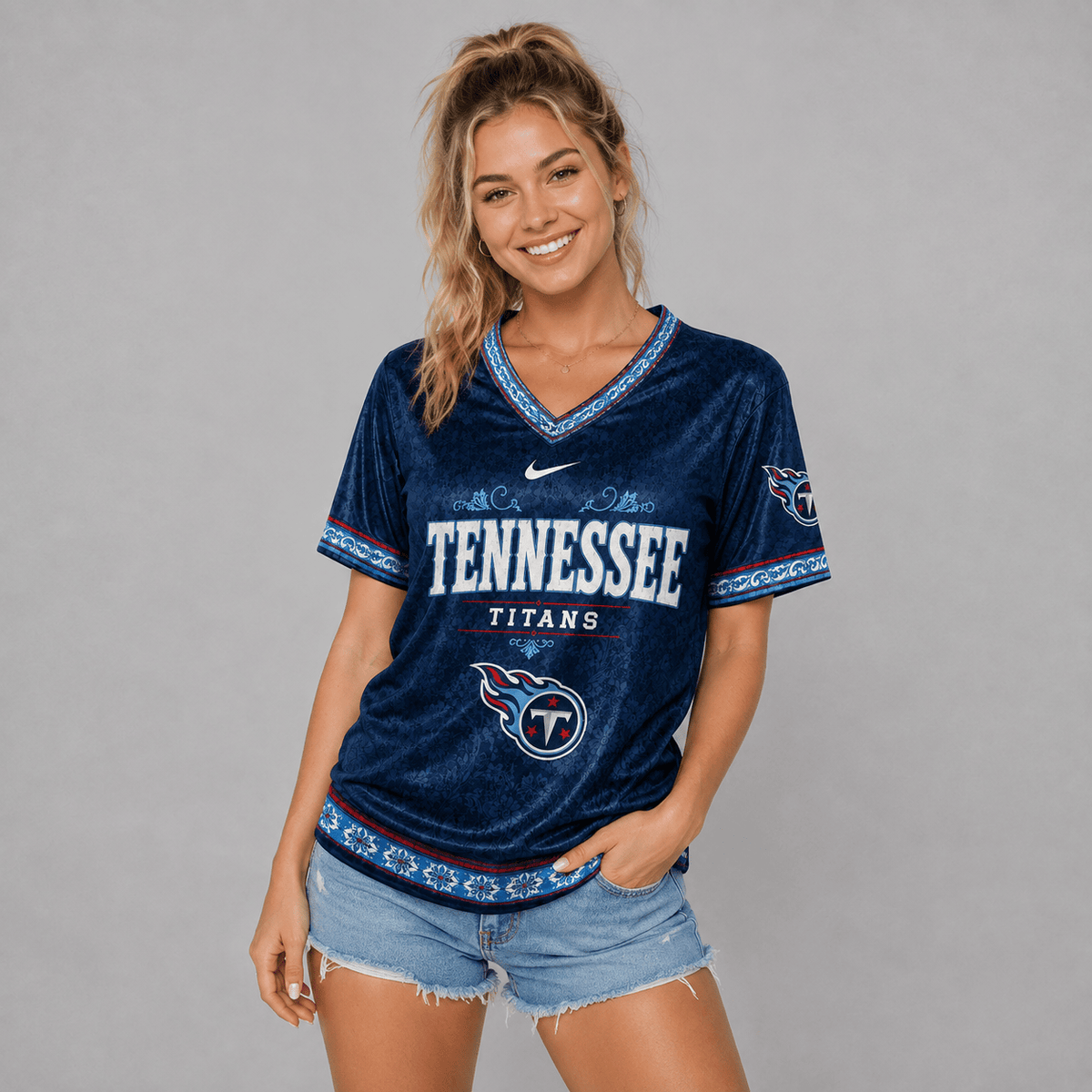 TT Premium NFL Classic Floral Satin Shirt