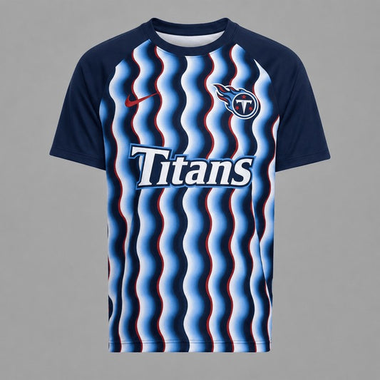 TT Premium NFL Retro Wavy Pattern Athletic T-Shirt