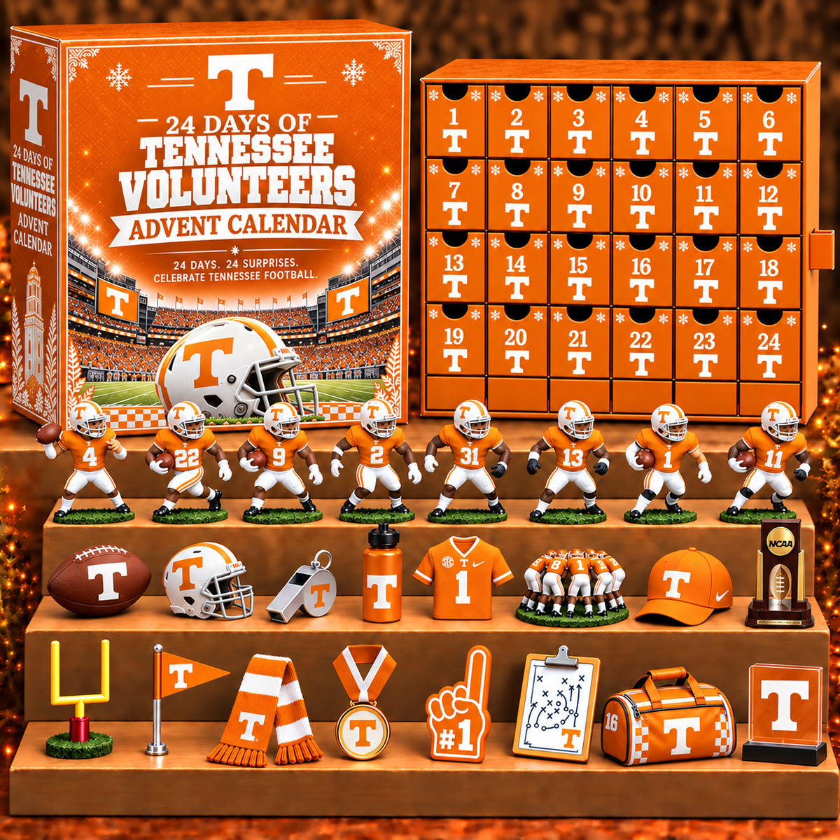 TV x NCAA Personalized 24 Days Of American Football Advent Calendar Blink Box
