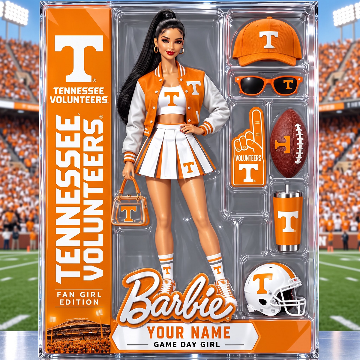 PREMIUM NCAA  X TV EXCLUSIVE BARBIE PERSONALIZED Acrylic Block Plaque Gifts For Fan - Limited Edition