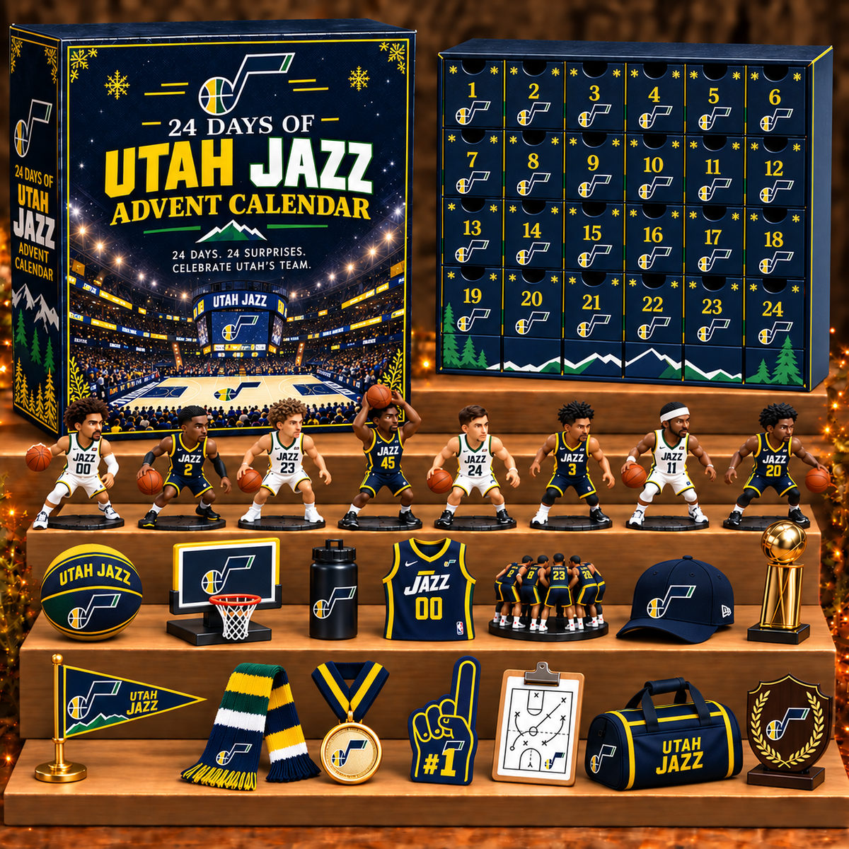 UJ x NBA Personalized 24 Days Of Basketball Advent Calendar Blink Box