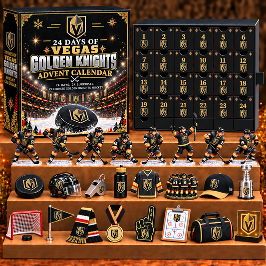VGK x NHL Personalized 24 Days Of Hockey Ice Advent Calendar Blink Box