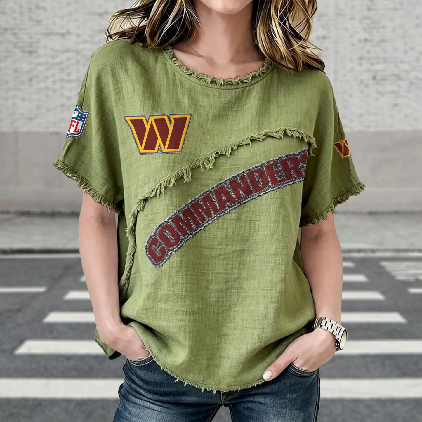 WAS x NFL Women’???s Vintage O-Neck 2905 DatND DVT